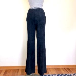 Vintage CHANEL Blue Suede Pants